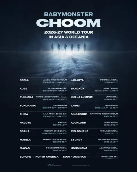 BABYMONSTER - CHOOM World Tour concert poster