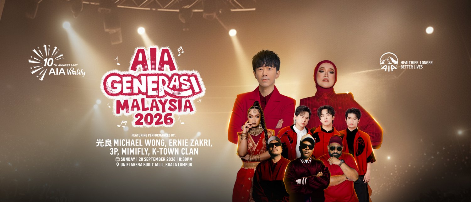 AIA Generasi Malaysia 2026 concert poster