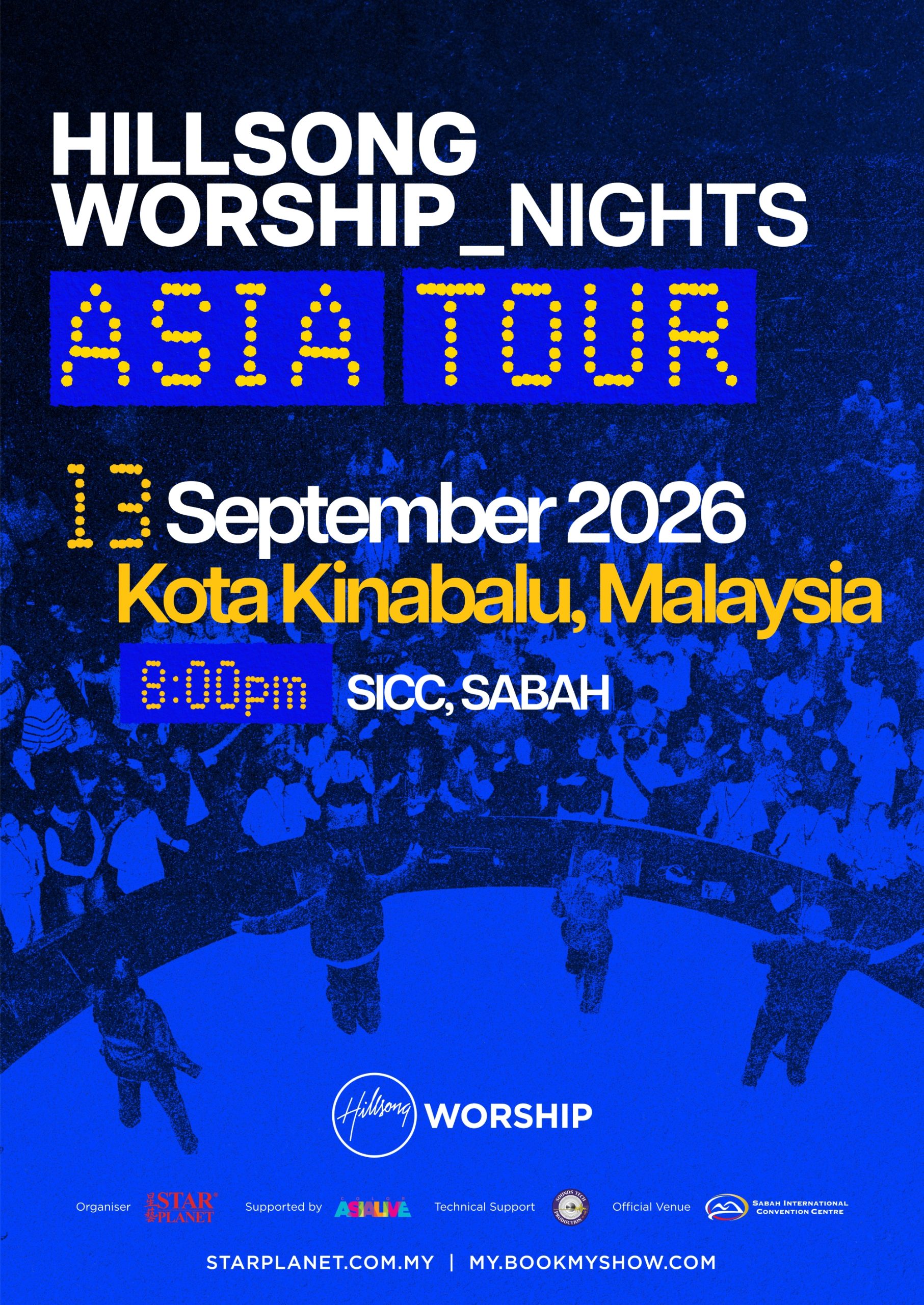 Hillsong Worship - Nights Asia Tour in Kota Kinabalu, Sabah concert poster