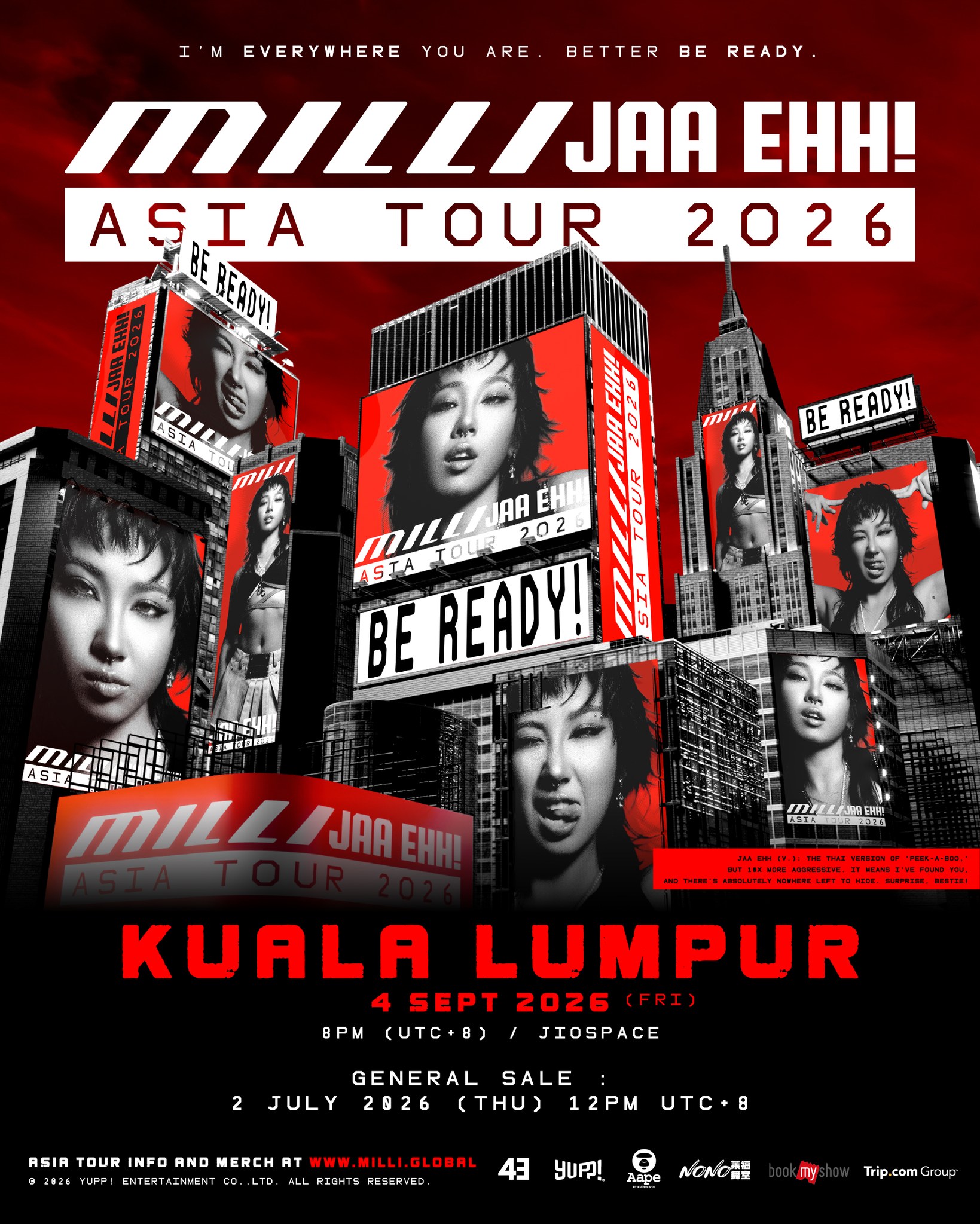 Milli concert poster